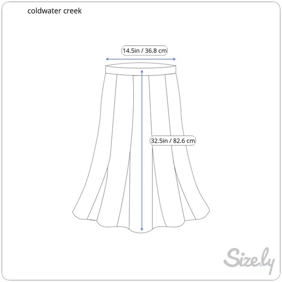 Coldwater Creek Skirt Womens XS Midi Broomstick Modest Boho Artsy Art to Wear - Picture 9 of 9